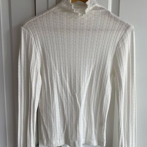 Wasabi+Mint, super soft, fitted, long sleeve turtle neck - size M